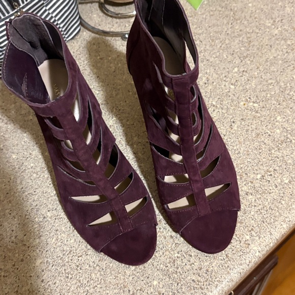 Saks Fifth Avenue Women's Heeled Boots - Deep Purple - Picture 8 of 12